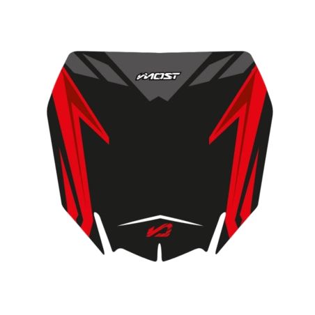 Kit de adhesivos para placa portafaro Most Yamaha 450 YZF 2018-2022 - Negro /Rojo
