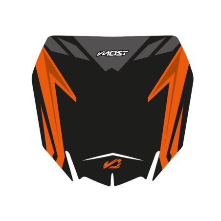 Kit de adhesivos para placa portafaro Most Yamaha 450 YZF 2018-2022 - Negro / Naranja