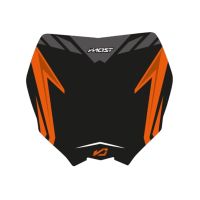 Kit de adhesivos para placa portafaro Most Yamaha 125 YZ 2006 a 2014 - Negro/ Naranja
