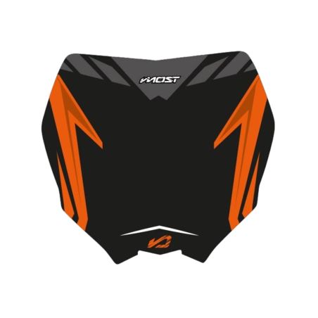 Kit de adhesivos para placa portafaro Most Yamaha 125 YZ 2006 a 2014 - Negro/ Naranja