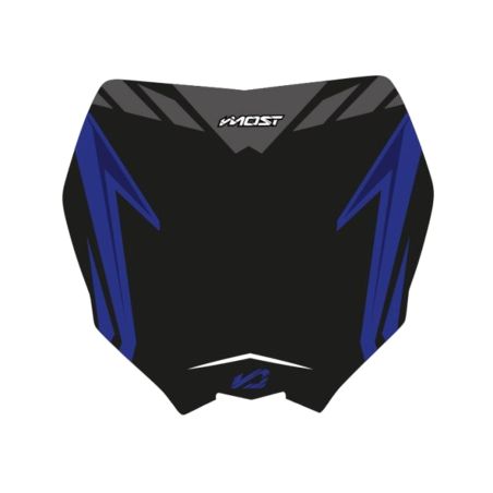 Kit de adhesivos para placa portafaro Most Yamaha 125 YZ 2006 a 2014 - Negro /Azul