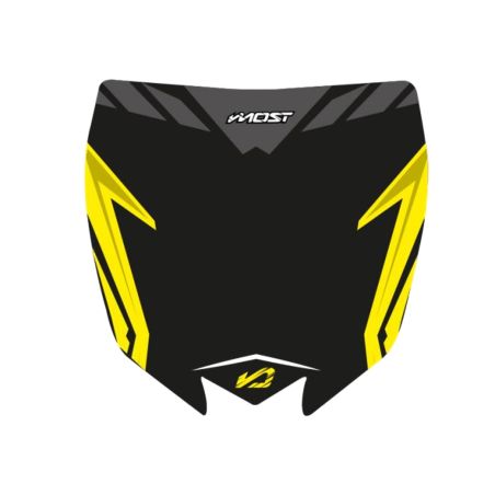 Kit de adhesivos para placa portafaro Most Yamaha 450 YZF 2010-2017 - Negro/Amarillo