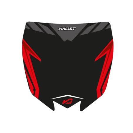 Kit de adhesivos para placa portafaro Most Yamaha 450 YZF 2010-2017 - Negro/Rojo