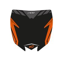 Kit de adhesivos para placa portafaro Most Yamaha 450 YZF 2010-2017 - Negro/Naranja