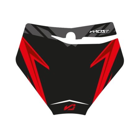 Kit de adhesivos placa portafaro Most KTM 125 SX 2019-2022 - Negro /Rojo