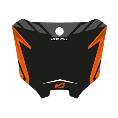 Kit de adhesivos placa portafaro Most Honda CRF 450 2020-2021 - Negro/Naranja