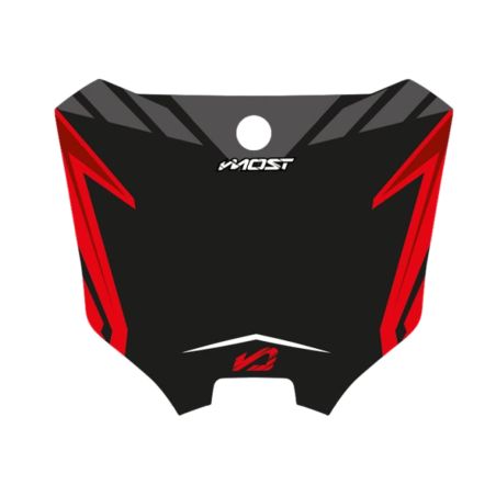 Kit déco de plaque phare Most Honda CRF 450 2021 à 2022-Noir/Rouge