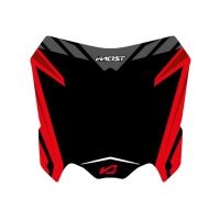 Kit de adhesivos placa portafaro Most Honda CRF 450 2013 al 2016 - Negro/ Rojo