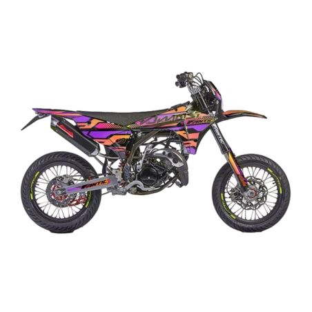 Kit de adhesivos Most cromado mate Fantic 50 XE/XM 2023-2025 – Naranja violeta