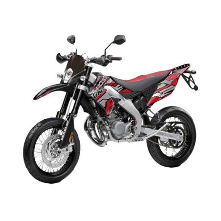 Kit de adhesivos Most cromado mate Derbi Senda DRD Pro 50cc 2005-2011 – Rojo/Gris