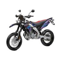 Kit de adhesivos Most cromado mate Derbi Senda DRD Pro 50cc 2005-2011 – Violeta azul