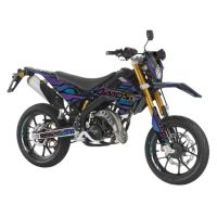 Kit decoración Most cromado mate Rieju MRT / MRT Pro / MRT Trophy 2022-2025 – Azul violeta