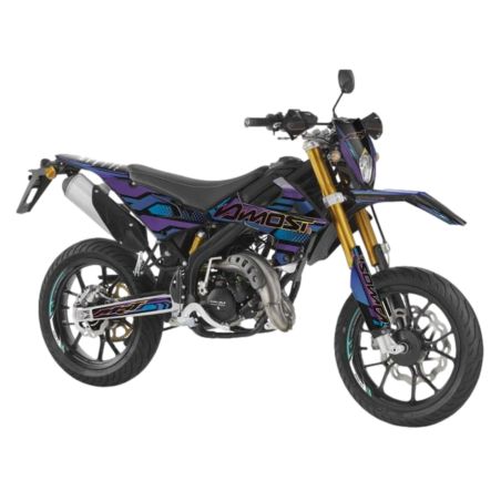 Kit decoración Most cromado mate Rieju MRT / MRT Pro / MRT Trophy 2022-2025 – Azul violeta