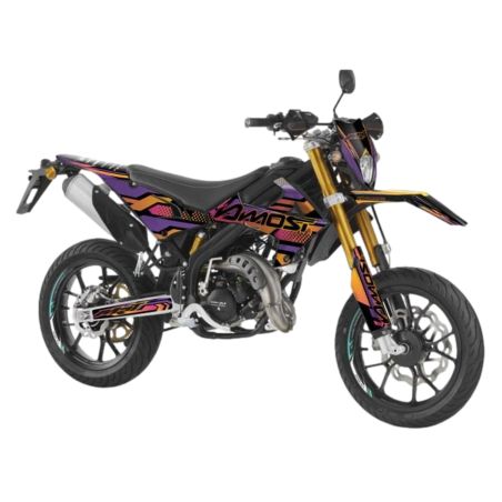Kit decoración Most cromado mate Rieju MRT / MRT Pro / MRT Trophy 2022-2025 – Naranja violeta