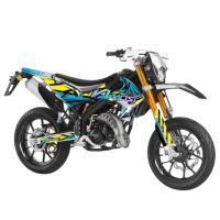 Kit déco Most V2 Rieju MRT à partir de 2022 bleu jaune chromé