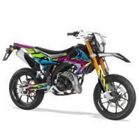 Kit déco Most V2 Rieju MRT à partir de 2022 bleu jaune rose