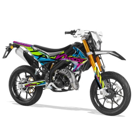 Kit déco Most V2 Rieju MRT à partir de 2022 bleu jaune rose