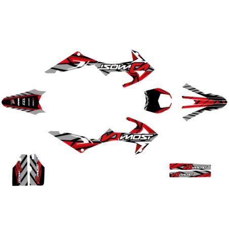 Kit déco Most V2 Rieju MRT à partir de 2022 holographique rouge