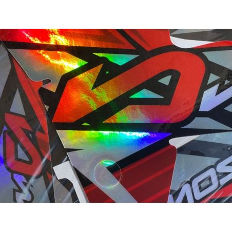 Kit déco Most V2 Rieju MRT avant 2022 holographique rouge