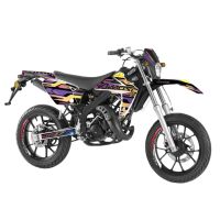 Kit déco Most chromé mat Rieju MRT 2009 à 2021 Violet et orange
