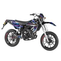 Kit déco Most chromé mat Rieju MRT 2009 à 2021 Violet et bleu