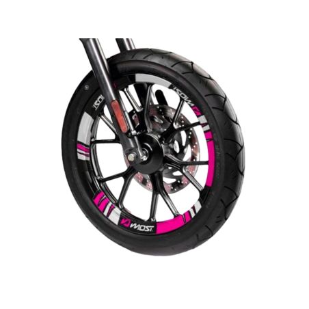 Kit déco jantes moto Most Rose