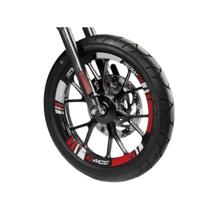 Kit déco jantes moto Most Rouge