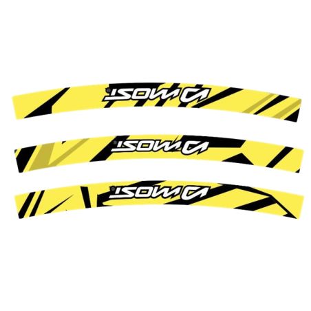 Kit déco jante Most holographique jaune