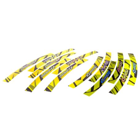 Kit déco jante Most holographique jaune