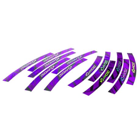 Kit déco jante Most holographique violet