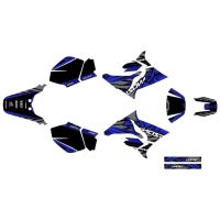 Kit déco Most V2 Yamaha DT bleu pailleté et chromé