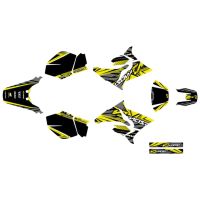 Kit déco Most V2 Yamaha DT jaune pailleté et chromé
