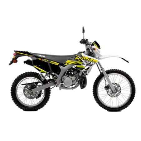 Kit déco Most V2 Yamaha DT jaune pailleté et chromé
