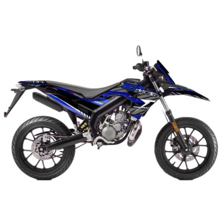 Kit déco Most V2 Derbi Senda et Gilera après 2018 Bleu pailleté et chromé