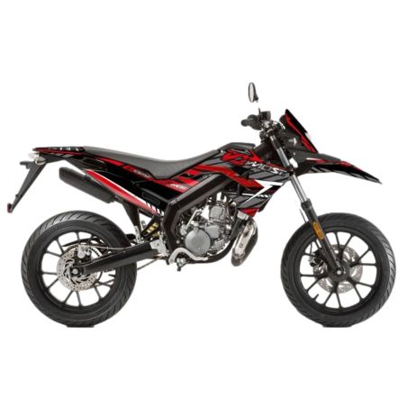 Kit déco Most V2 Derbi Senda et Gilera après 2018 Rouge pailleté et chromé