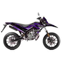 Kit déco Most V2 Derbi Senda/ Gilera après 20018 violet pailleté et chromé