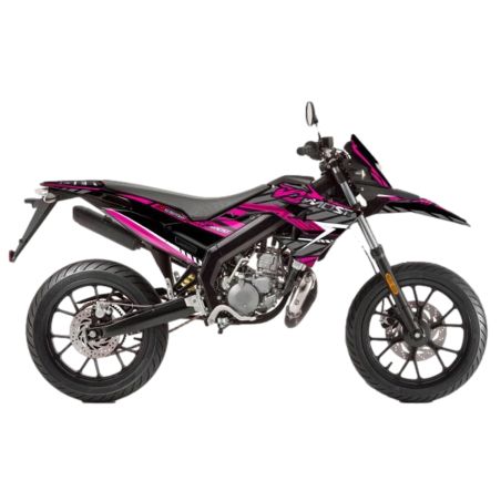 Kit déco Most V2 Derbi Senda et Gilera après 2018 Rose pailleté et chromé