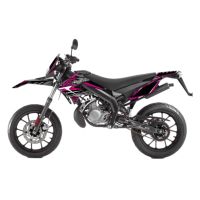 Kit déco Most V2 Derbi Senda 2011 à 2017 Rose pailleté et chromé
