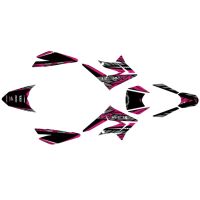 Kit déco Most V2 Derbi Senda 2011 à 2017 Rose pailleté et chromé