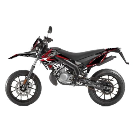 Kit déco Most V2 Derbi Senda 2011 à 2017 Rouge pailleté et chromé