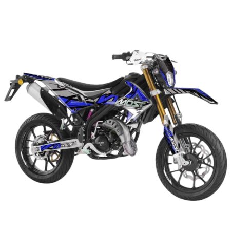 Kit déco Most V2 Rieju MRT à partir de 2022 bleu pailleté et chromé
