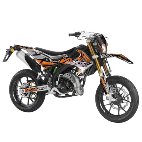 Kit déco Most V2 Rieju MRT à partir de 2022 orange pailleté et chromé