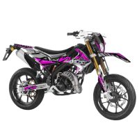 Kit déco Most V2 Rieju MRT à partir de 2022 rose pailleté et chromé
