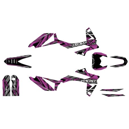 Kit de decoración Most V2 Sherco 50 después de 2017 – violeta con purpurina