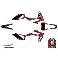 Kit déco Most V2 Sherco 50 après 2017 rouge pailleté et chromé