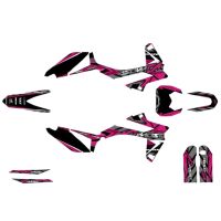 Kit déco Most V2 Sherco 50 après 2017 rose pailleté et chromé