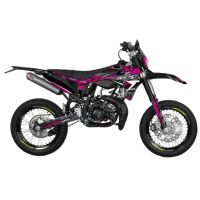 Kit déco Most V2 Sherco 50 après 2017 rose pailleté et chromé
