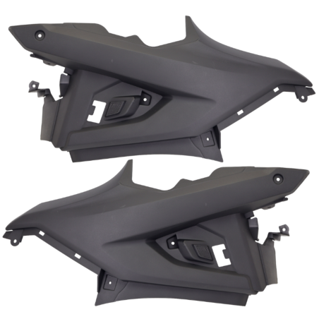 Lot de 2 caches latéraux noirs sous selle adaptable MBK et YAMAHA après 2013