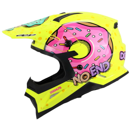 Casque Cross NOEND Donuts Jaune S