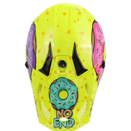Casque Cross NOEND Donuts Jaune L